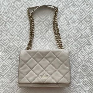 Kate Spade Quilted Purse With Gold Chain